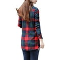 thumbnail image 3 of Women Sherpa Lined Fleece Jacket Shacket Shirt Long Sleeve Button-Down Warm Cardigan Coats with Pocket, 3 of 5