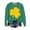 A-Green348, variant on XIAOCHA Women St. Patrick's Day Graphic Sweatshirt Oversized Fit Green Yellow Shamrock Pullover Top Casual Holiday Wear Sweatshirts Green