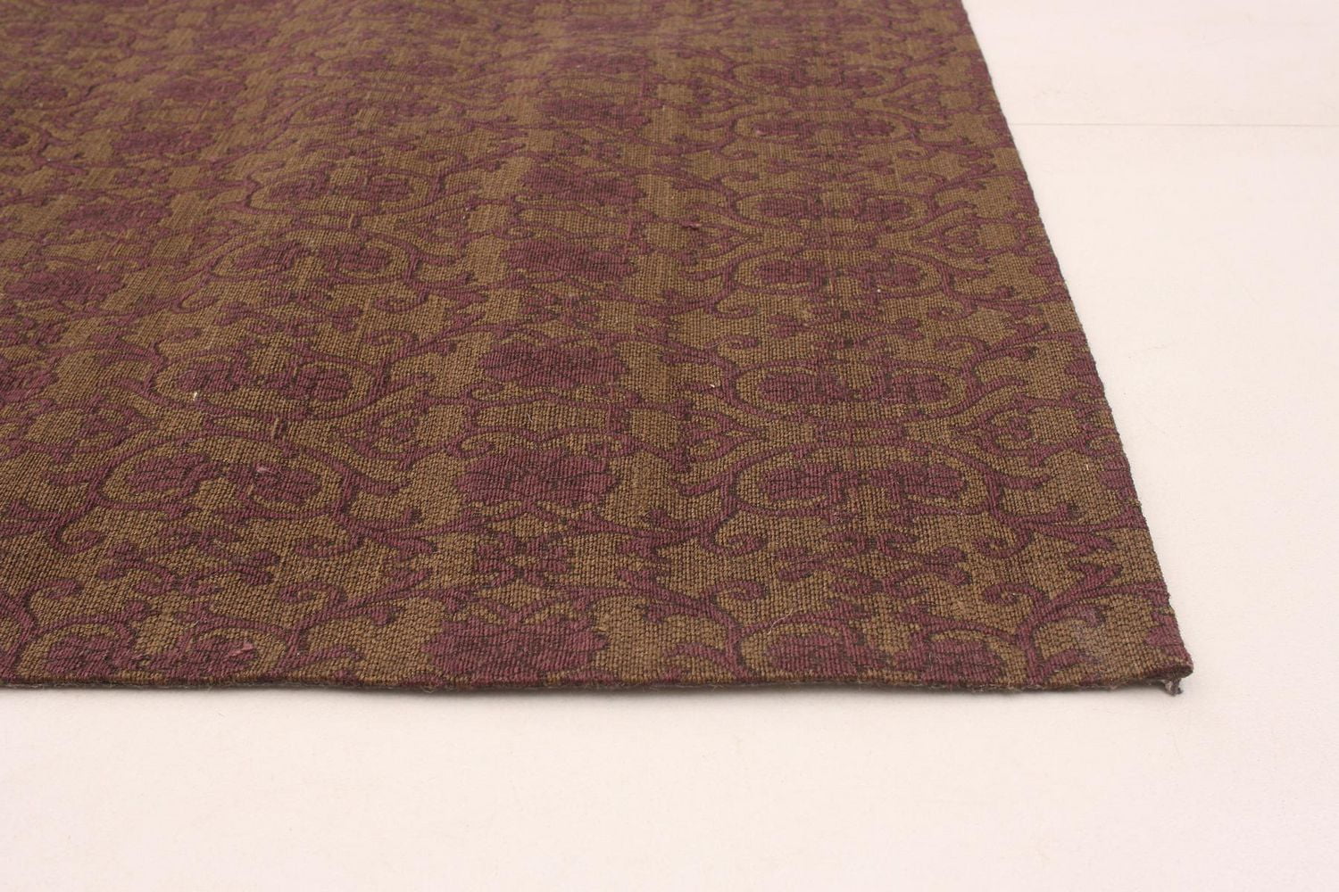ECARPETGALLERY 4'7" x 6'8" Transitional Collage Handmade Area Rug for Living Room, Dining Room and Bedroom in Brown