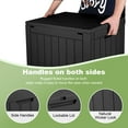 thumbnail image 6 of Outdoor All-Weather 30 Gallon Resin Deck Box,Indoor Outdoor Lockable Storage Container(Black), 6 of 19