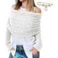 thumbnail image 1 of wonima44 Double Sleeve Scarf, Womens Knitted Double Sleeve Scarf, Scarf Sweater Wrap, Sweater Scarf with Sleeves for Women, 1 of 1