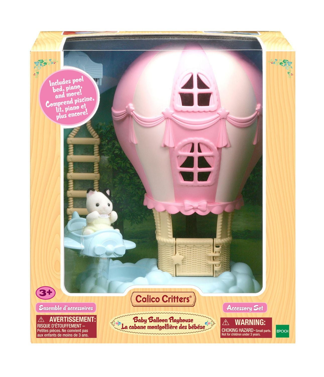 Ensemble de jeu de la maisonnette ballon pour bébé Calico Critters avec figurine, meuble et accessoires