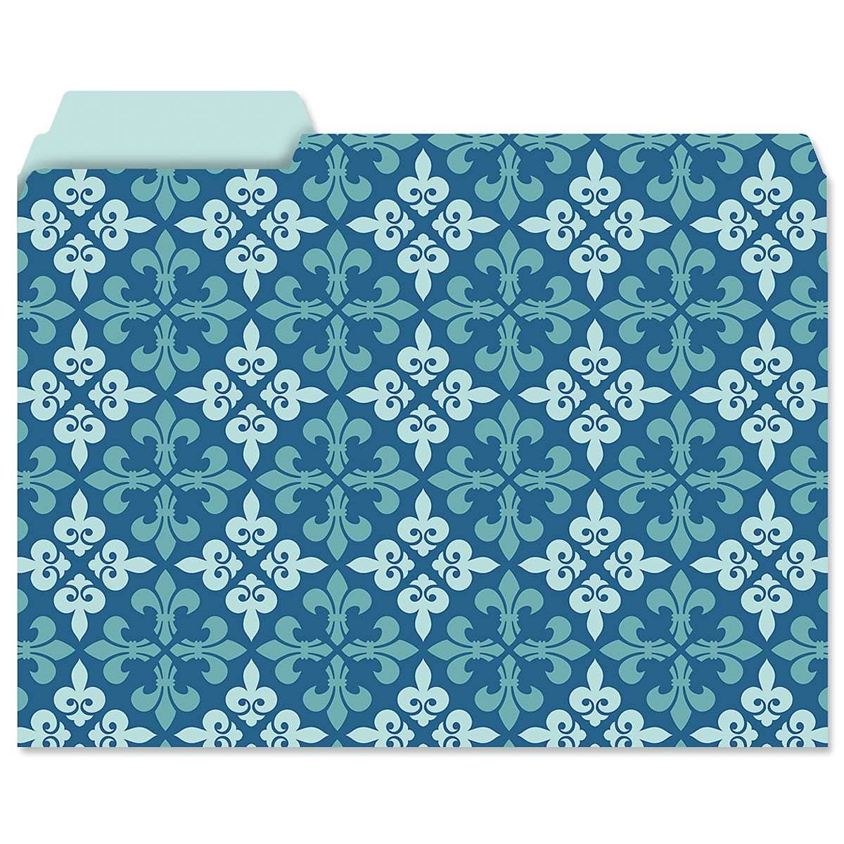 Current File Folders, Coastal Blues, Staggered Tabs, 9-1/2 x 11-3/4, Set of 24