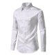 thumbnail image 2 of Blusa y camisa de manga larga con cuello vuelto para hombre, informal, lisa, con botones, de poliéster, 2 of 7