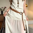 thumbnail image 7 of Boho Braided Belt for Women,49.2in Long Woven Waist Belt with Tassels & Wood Beads for Dresses, Jeans & Festival Outfits, 7 of 7