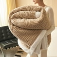 thumbnail image 4 of Fleece Blanket 59x40" Khaki Fleece Throw Blanket for Couch Soft Warm Solid Color Blanket for Bed Sofa Decor(1Pcs) Rkxzt, 4 of 8