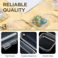 thumbnail image 5 of 10PCS Mini Clear Jewelry Box, Portable Travel Jewelry Storage Cases, Tiny Plastic Containers with Lids, Necklaces Rings Earrings Organizer, 1.37x1.37x0.7in, 5 of 9