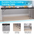 thumbnail image 5 of 6-Foot Black Plastic Folding Training Table, 5 of 14