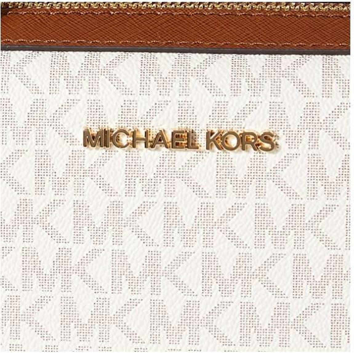 Michael Kors Jet Set Item Large Crossbody Bag, Off-White Leather, Gold Hardware
