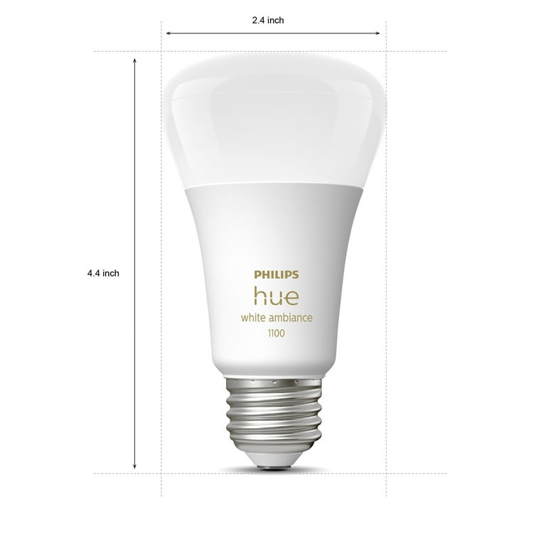 Philips Hue 2-Pack E26 Smart LED Bulbs, White, 75 Watts - Walmart.com