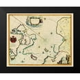 thumbnail image 2 of Blaeu 18x15 Black Modern Framed Museum Art Print Titled - North Polar Region Northern Hemisphere - Blaeu, 2 of 5