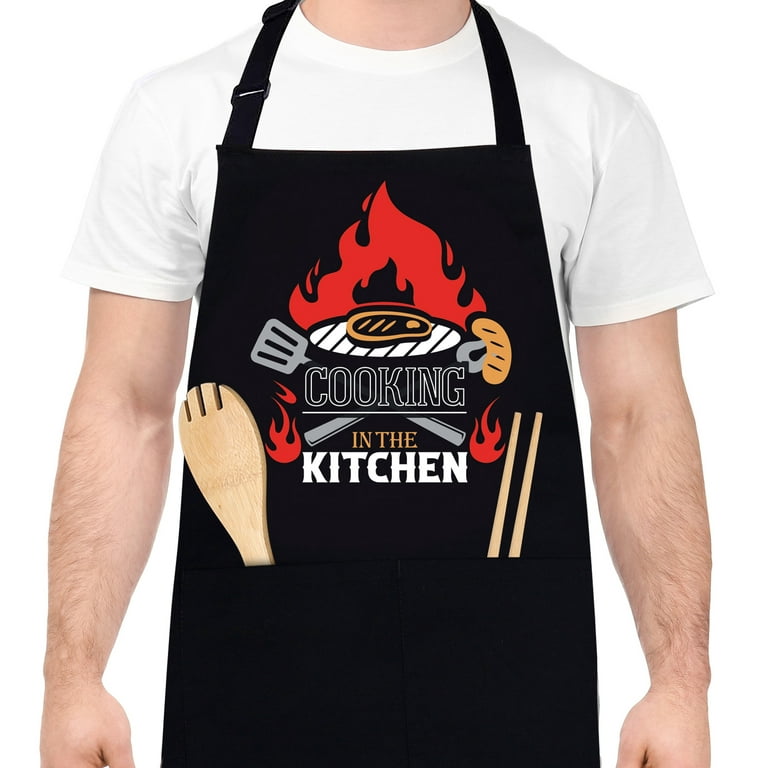  Funny Apron Cooking Gifts for Men, Apron with 2 Pockets  Adjustable Neck Strap, Waterproof, Gifts for Dad, Husband, Friends,  Birthday Gifts, Gag Gifts, BBQ Cooking Chef Apron, Father's Day Gift 