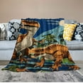 thumbnail image 2 of RUIYC T-Rex Kids Bedding Super Soft Throw, () White, 2 of 6