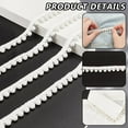 thumbnail image 4 of 5 Yards Pearl Fringe Trim 0.45" Wide Pearl Bead Tassel Fringe Lace Edge Trim Ribbon for Sewing Craft Embroidery Fringe Beads Ribbon for Bridal Dress Wedding Party Decoration White, 4 of 7