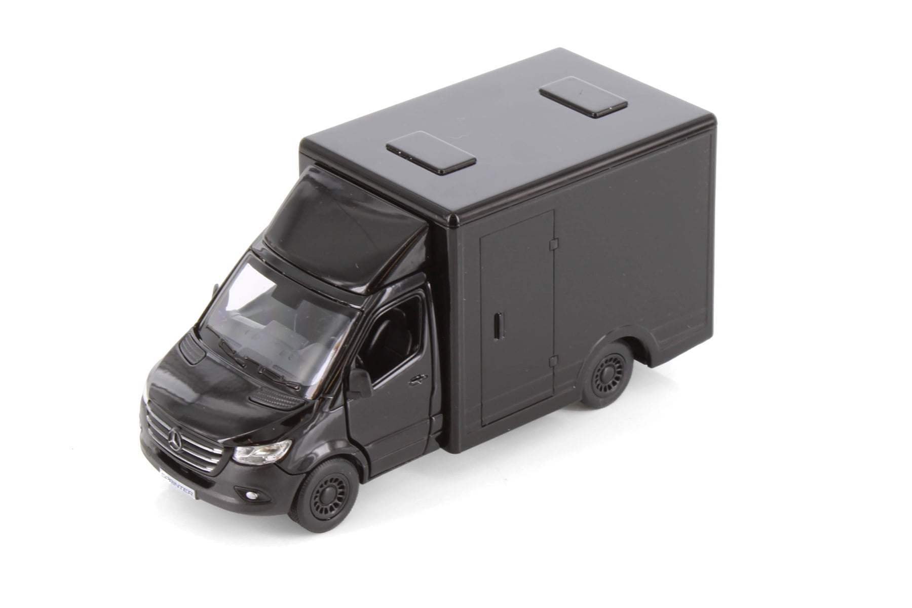 D.A.Y. Republic Official Licensed Mercedes Benz Sprinter White Panel Van, 1:48 Scale, with Open and Close Doors