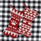 thumbnail image 4 of leyfeng Calcetín de Navidad 1 Uds 18'' calcetín grande de hueso de Navidad, tela no tejida lana copo de nieve gato garras perro, 4 of 8