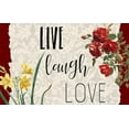 thumbnail image 2 of Kimberly, Allen 14x10 Gold Ornate Wood Framed with Double Matting Museum Art Print Titled - Live Laugh Love 1, 2 of 4