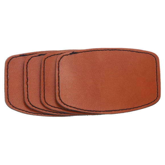 Unique Bargains 3' x 2' PU Leather Hat Patches, 40 Pcs Bulge, Dark Brown