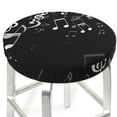 thumbnail image 3 of Fotbe Falling Musical Stool Covers Round,Waterproof Round Bar Stool Covers Bar Chair Covers Washable Stool Cushion Slipcover for 12-14 Inch Chair-14 inch, 3 of 7
