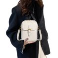 thumbnail image 6 of husxh Leather Small Crossbody Cell Phone Bag Women Men Versatile Shoulder Purse(white), 6 of 8