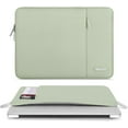 thumbnail image 2 of Mosiso Polyester Vertical Style Water Repellent Laptop Sleeve Case Bag Cover with Pocket for MacBook Air 13 inch M3 M2 M1 2018-2024 / Pro 13 inch M2 M1 2016-2024, Sage Green, 2 of 5