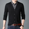 thumbnail image 4 of Suéter formal liso para hombre, sudadera unicolor, polos para hombre, negocios, coreano, otoño invierno, original, XL, normal, social, elegante, 4 of 4