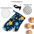 thumbnail image 5 of ZNDUO Oven Mitts and Pot Holders Sets, Blue Cartoon Star Doodle Pattern Non-Slip Cooking Oven Mitts, 5 of 8