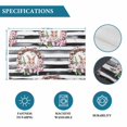thumbnail image 6 of Bunny Easter Placemats Set of 6, Spring Floral Eggs Farmhouse Striped Placemats for Dining Table, Place Mats for Kitchen Tabletop, Waterproof Wipeable Dining Table Mats Set, 6 of 9