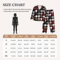 thumbnail image 3 of Rateoe Houndstooth Green Red Pattern Womens Pajamas Set Long Sleeve Sleepwear Button Down Nightwear Soft Cotton Pj Lounge Sets, 3 of 9