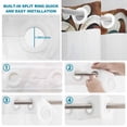 thumbnail image 4 of No Hook Shower Curtain, Brown Teal Boho Shower Curtains for Bathroom with See Through Top Window, Ethnic Rustic Abstract Flowers Waterproof & Washable Bath Curtain Extra Long 72"x96", 4 of 9