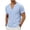 Light Blue, variant on Chiccall Linen T Shirts for Men Casual V Neck Beach Vacation Tee Summer Short Sleeve Pullover Tops