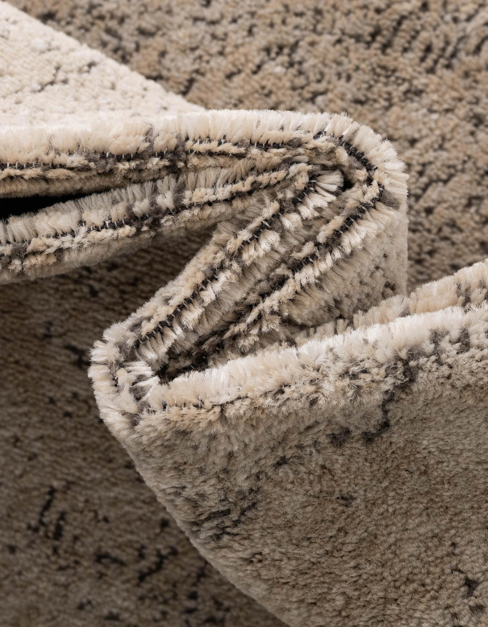 Unique Loom Portland Collection Area Rug - Woodburn (5' 3" Round Ivory/Beige)
