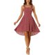 thumbnail image 1 of Vestidos sin mangas florales INSPIRE CHIC para el cuello cuadrado de las mujeres, vestido bohemio de verano L Rojo, 1 of 6