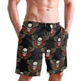 thumbnail image 6 of joogoo Men's Swim Trunks Skull with Wing Beach Shorts with Pockets M, 6 of 6