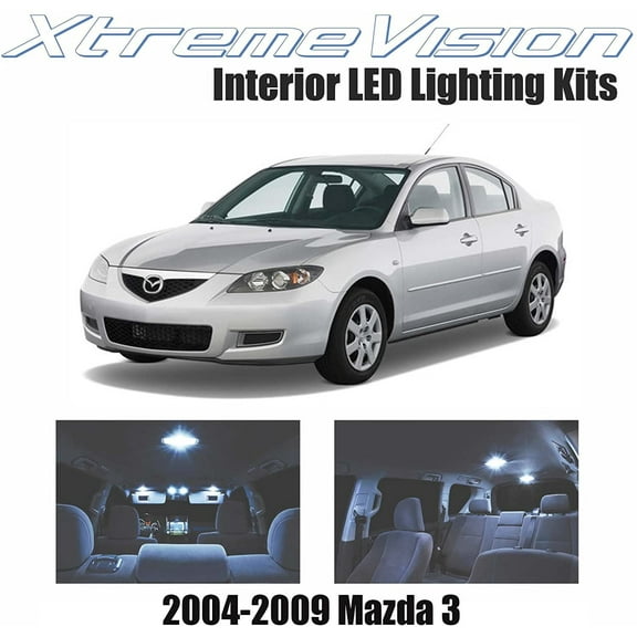 Xtremevision Interior LED for Mazda 3 2004-2009 3 Pieces Cool White Interior LED Kit   Installation Tool