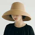 thumbnail image 3 of Women Sun Straw Hat, Wide Brim Foldable Sun Protection Hat for Summer Travel 3 Colors, 3 of 8