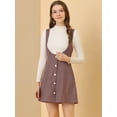 thumbnail image 3 of INSPIRE CHIC Falda de tweed tejida en general con botones y botones en la parte delantera de cuadros para mujer Negro rojo S, 3 of 6