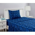 thumbnail image 3 of Your Zone 3-Piece Kids Soft Microfiber Sheet Set, Navy Blue Stars, Twin, 3 of 13