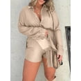 thumbnail image 2 of Diconna Combinaison Femme, Chemise à Manches Longues Col Rabattu Boutonnée Justaucorps Mode Urbaine, 2 of 3