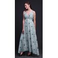 thumbnail image 3 of Bimba Robe Longue à Imprimé Floral pour Femmes, Bretelles Spaghetti, Col en V, Maxi, Tenue de Plage - XX-Grand, 3 of 5