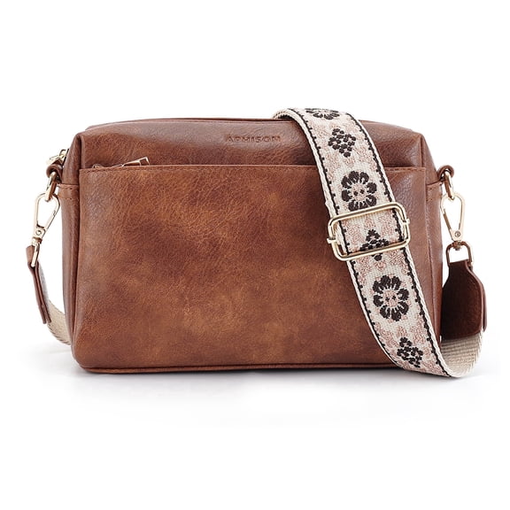 APHISON Women's Vegan Leather Shoulder Bag, Butterfly Stylish Crossbody Purse with Phone Pocket, Zipper Closure and Card Slots Ideal for Work, Shopping, Weekend Brunch, Carry Daily Fashion