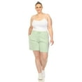 thumbnail image 5 of White Mark Women's Plus Size Super Soft Drawstring Waistband Sweat Shorts, 5 of 6