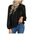 thumbnail image 1 of Tops sólidos de manga larga de ocio de cuello redondo de verano de moda para mujer Fridja czfsfas1976, 1 of 9