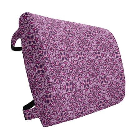 

Floral Lumbar Pillow Trippy Flower Motif with Modern Lace Effects and Dots Victorian Swirls Print Soft Back Cushion Office Chairs with Adjustable Straps 14 x 13 Magenta Pink Plum by Ambesonne