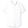 thumbnail image 1 of Essentials Chemise Oxford Tissée à Manches Courtes pour Garçons, Blanche, Grande, 1 of 2