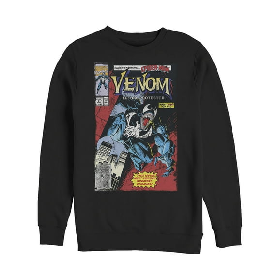Men's Marvel Venom Lethal Protector Greatest Enemy  Sweatshirt Black Large