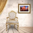 thumbnail image 3 of Xu, Kevin 24x17 Gold Ornate Wood Framed with Double Matting Museum Art Print Titled - Orange Yellow Blue White ...Nature Lines., 3 of 4