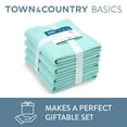thumbnail image 2 of TOWN & COUNTRY BASICS 6-Piece Assorted Waffle Woven Terry Stripe Set, 2 Bath Towel, 2 Hand Towel, 2 Washcloth, 100% Cotton, Quick Dry, Aqua, 2 of 8