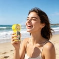 thumbnail image 2 of Mini Handheld Fan, Personal Ice Cooling Fan, Rechargeable Powerful Fan, Compact Pocket Fan, Portable Air Cooler with Digital Display and LED Light for Outdoor Travel Office Home Summer Use, Yellow, 2 of 4