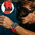 thumbnail image 4 of 22 mm, adecuado para precisión SKX007 Anillo metálico de tortuga Correa de reloj de goma con anillo de acero de silicona en relieve, 4 of 5